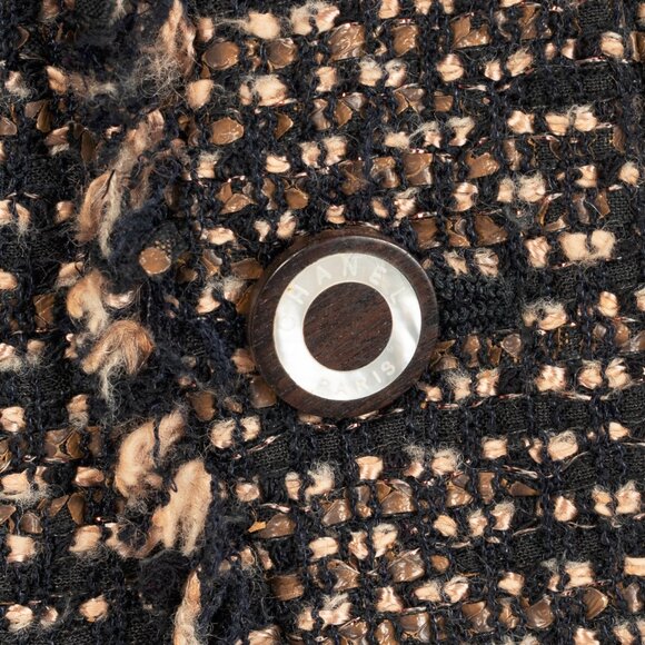 Chanel 03A Brown Wool-Blend Tweed Buttoned Blazer - Picture 6 of 12